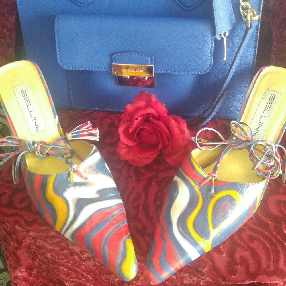 MULTI COLOR WRAP-AROUND BELLINI SHOES